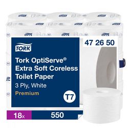 Tork optiserve toiletpapier 3 lagen zonder kern 472650
