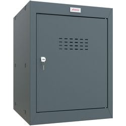 Phoenix garderobekast 1 deur sleutelslot 400 x 400 x 520 mm antraciet, grijs