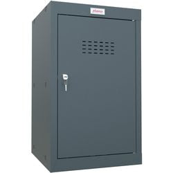 Phoenix garderobekast 1 deur sleutelslot 400 x 400 x 665 mm antraciet, grijs