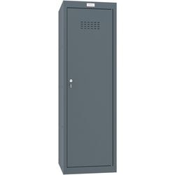 Phoenix garderobekast 1 deur sleutelslot 400 x 400 x 1,265 mm antraciet, grijs