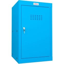 Phoenix garderobekast 1 deurs sleutelslot 400 x 400 x 665 mm blauw