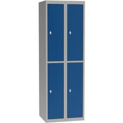 Garderobekast a33080.59 grijs metaal 500 mm x 600 mm x 1800 mm (d x b x h)