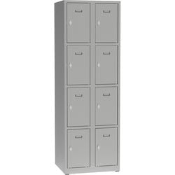 Garderobekast a82340.09 grijs metaal 500 mm x 600 mm x 1800 mm (d x b x h)