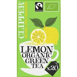 Thee clipper lemon organic green herbal zakjes