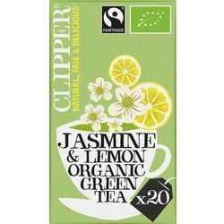 Thee clipper tokyo gardens green tea jasmine lemon herbal zakjes