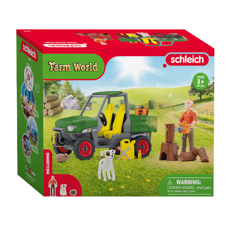 Load image into Gallery viewer, Schleich farm world houtzager met voertuig - 42659
