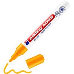 Krijtmarker edding 4095 medium ronde punt 3 mm neon-oranje