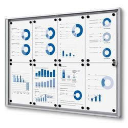 Vergrendelbaar notitiebord showdown scxs8xa4 zilver aluminium