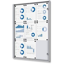 Vergrendelbaar notitiebord showdown scxs9xa4 zilver aluminium
