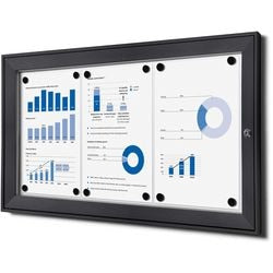 Vergrendelbaar notitiebord showdown scs3xa4c7016js antraciet aluminium
