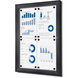 Vergrendelbaar notitiebord showdown scs4xa4c7016js antraciet aluminium