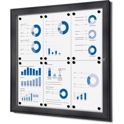 Vergrendelbaar notitiebord showdown scs6xa4c7016js antraciet aluminium
