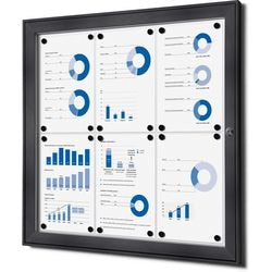 Vergrendelbaar notitiebord showdown scs6xa4c7016js antraciet aluminium