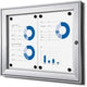 Vergrendelbaar notitiebord showdown scs2xa4 zilver aluminium