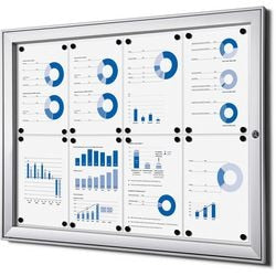 Vergrendelbaar notitiebord showdown scs8xa4 zilver aluminium