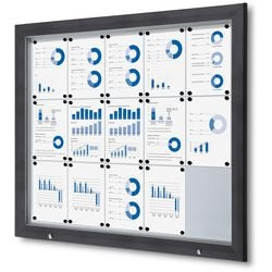 Vergrendelbaar notitiebord showdown sct15xa4phc7016js antraciet aluminium