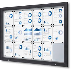 Vergrendelbaar notitiebord showdown sct18xa4phc7016js antraciet aluminium