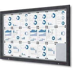 Vergrendelbaar notitiebord showdown sct21xa4phc7016js antraciet aluminium