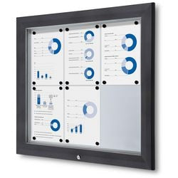 Vergrendelbaar notitiebord showdown sct6xa4phc7016js antraciet aluminium
