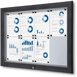 Vergrendelbaar notitiebord showdown sct8xa4phc7016js antraciet aluminium