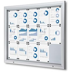 Vergrendelbaar notitiebord showdown sct15xa4ph zilver aluminium
