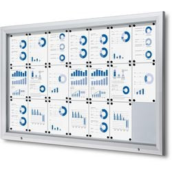Vergrendelbaar notitiebord showdown sct21xa4ph zilver aluminium