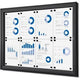 Vergrendelbaar notitiebord showdown scs8xa4c9005 zwart aluminium