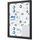 Vergrendelbaar notitiebord showdown scs9xa4c9005 zwart aluminium