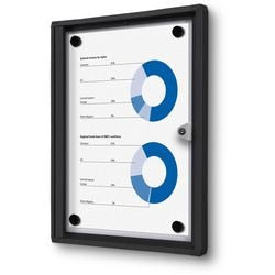 Vergrendelbaar notitiebord showdown scxs1xa4c9005 zwart aluminium