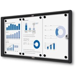 Vergrendelbaar notitiebord showdown scxs3xa4c9005 zwart aluminium