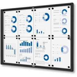 Vergrendelbaar notitiebord showdown scxs8xa4c9005 zwart aluminium