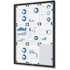 Vergrendelbaar notitiebord showdown scxs9xa4c9005 zwart aluminium