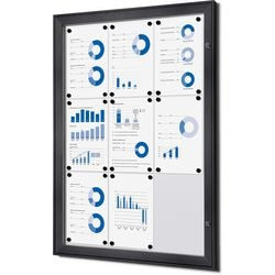 Vergrendelbaar notitiebord showdown scs9xa4c7016js antraciet aluminium