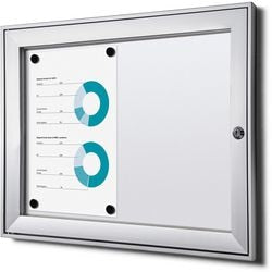 Vergrendelbaar notitiebord showdown scs2xa4b1 zilver aluminium