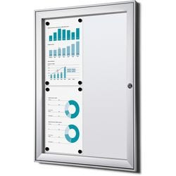 Vergrendelbaar notitiebord showdown scs4xa4b1 zilver aluminium