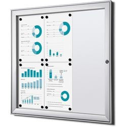 Vergrendelbaar notitiebord showdown scs6xa4b1 zilver aluminium
