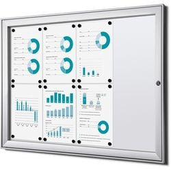 Vergrendelbaar notitiebord showdown scs8xa4b1 zilver aluminium