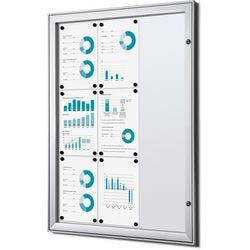Vergrendelbaar notitiebord showdown scs9xa4b1 zilver aluminium