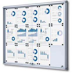 Vergrendelbaar notitiebord showdown scsl15xa4 zilver aluminium