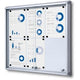 Vergrendelbaar notitiebord showdown scsl6xa4 zilver aluminium