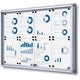 Vergrendelbaar notitiebord showdown scsl8xa4 zilver aluminium