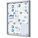 Vergrendelbaar notitiebord showdown scsl9xa4 zilver aluminium