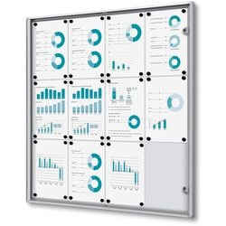 Vergrendelbaar notitiebord showdown scxs12xa4b1 zilver aluminium