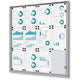 Vergrendelbaar notitiebord showdown scxs12xa4b1 zilver aluminium