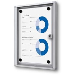 Vergrendelbaar notitiebord showdown scxs1xa4 zilver aluminium