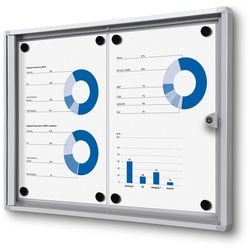 Vergrendelbaar notitiebord showdown scxs2xa4 zilver aluminium