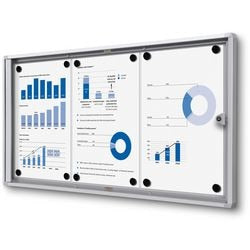 Vergrendelbaar notitiebord showdown scxs3xa4 zilver aluminium