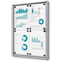 Vergrendelbaar notitiebord showdown scxs4xa4b1 zilver aluminium