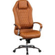 Bureaustoel amstyle permanent contact hoogteverstelbaar armleuning bruin 120 kg