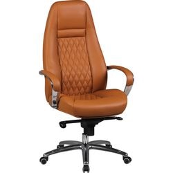 Bureaustoel amstyle permanent contact vaste armleuning bruin 120 kg